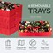 Christmas Ornament Storage Container,Box Stores Up to 96, Adjustable Dividers, Large Organizer Bin to Protect and Store Holiday Décor